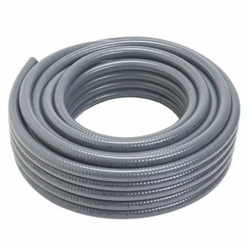 Conduit Flexible Metálico 25MM Cubierta de PVC Libre de Halógeno | GRIS | 50 METROS<br>HPFC-25G